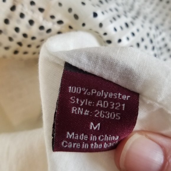 Line and Dot Black and White Dress - Picture 7 of 8